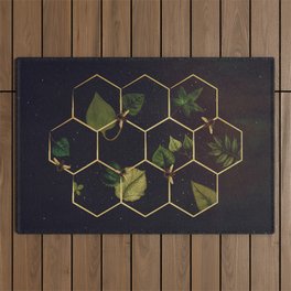 Bees in Space Outdoor Rug