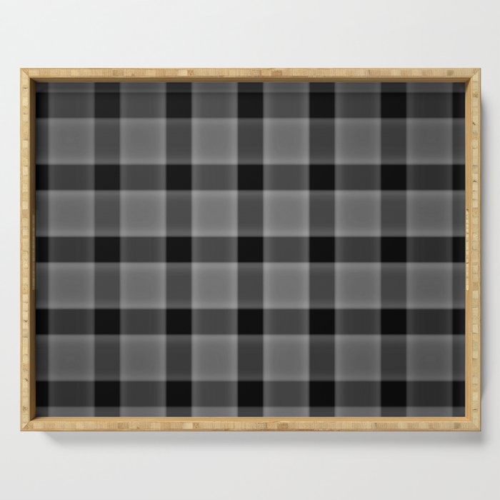 Gray squares Serving Tray