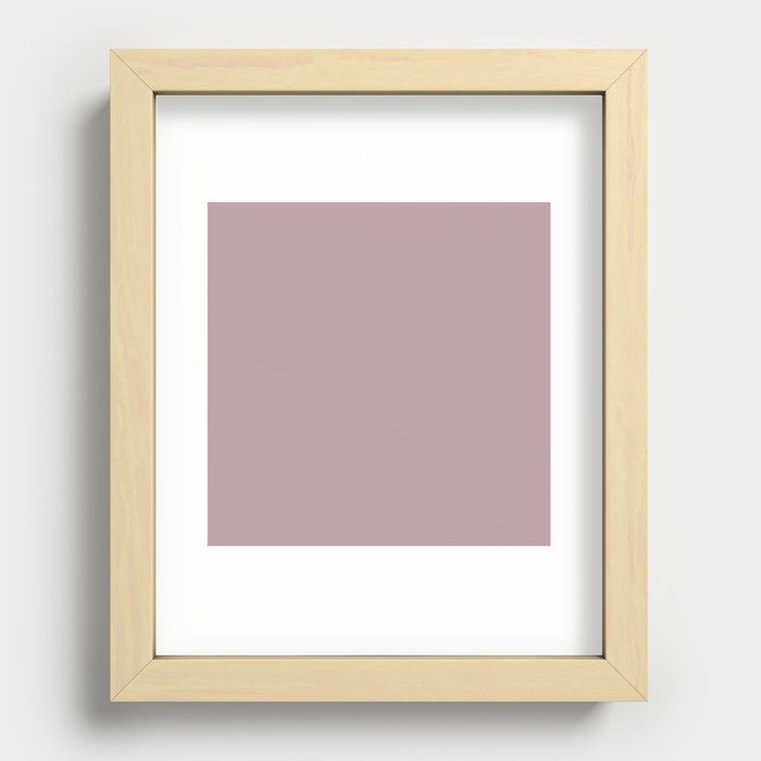 Bashful Mauve Recessed Framed Print