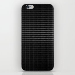 Black and White Grid Pattern Line Stripe Geometric  iPhone Skin