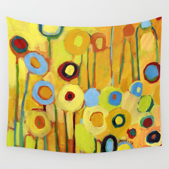 Growing in Yellow No 5 Wall Tapestry