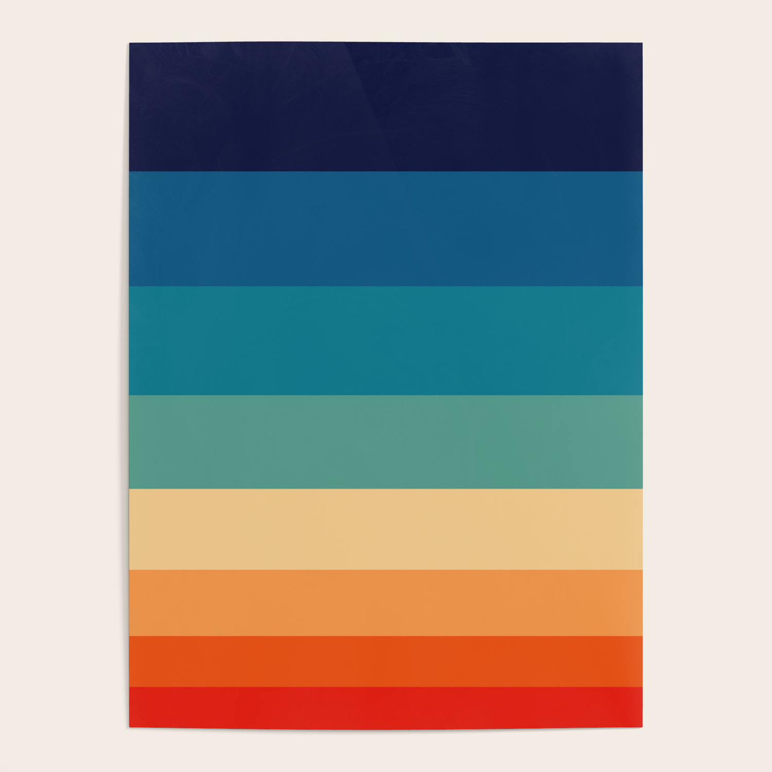 Vintage 70s Color Staggered Striped Color Block Pattern Sunset Sky Poster By Bloc 101 Society6
