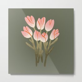 Tulip Drawing Metal Print