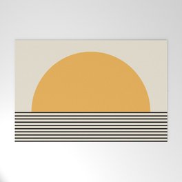 Sunrise / Sunset VI - Yellow & Black Welcome Mat