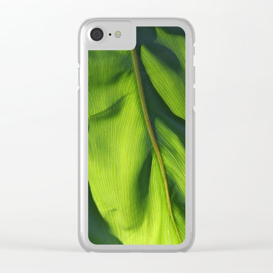 Green leaf Clear iPhone Case