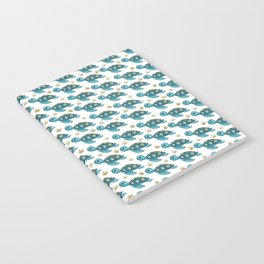 Cute Turquoise Sea Turtle Notebook