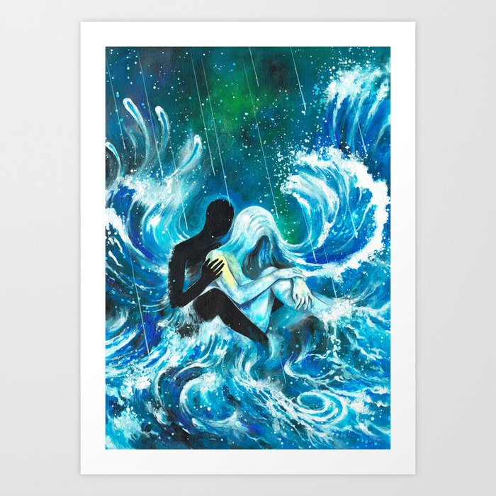 With you through the storm Art Print