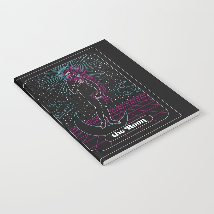 The Moon Neon Style Notebook