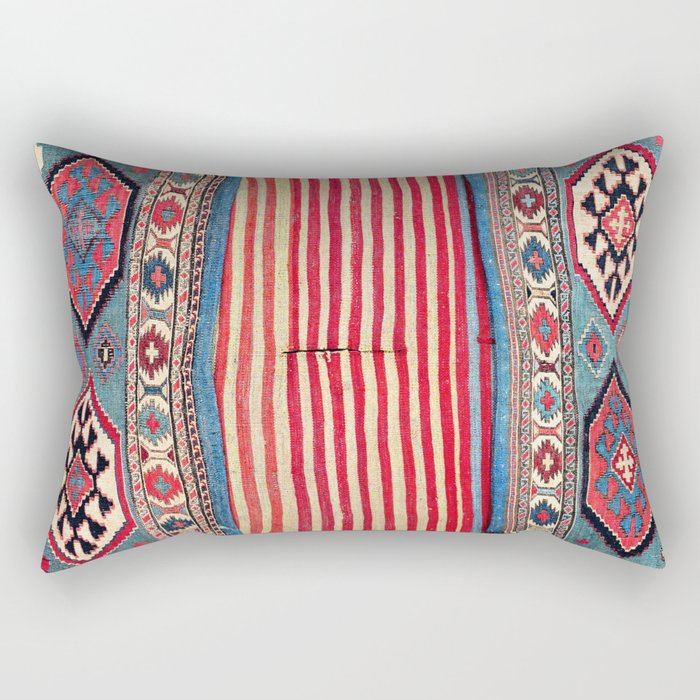 Shahsavan  Antique Azerbaijan Persian Khorjin Print Rectangular Pillow