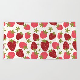 Modern Strawberry Summer Fruit Beach Towel