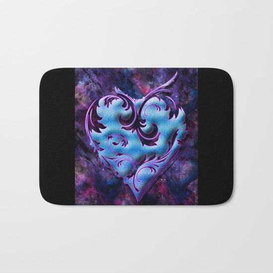 Heart Design Bath Mat