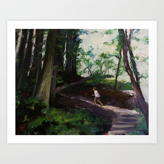 Redwood Forest Study Art Print