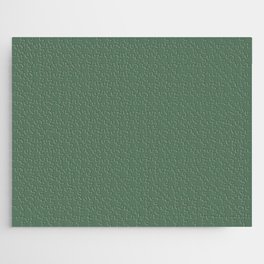 Dark Green Solid Color Pantone Comfrey 18-6216 TCX Shades of Green Hues Jigsaw Puzzle