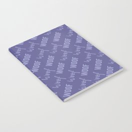 Dog Woof Quotes Purple Violet Very Perry Notebook