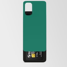Dark Green Solid Color Pantone Bosphorus 18-5633 TCX Shades of Blue-green Hues Android Card Case