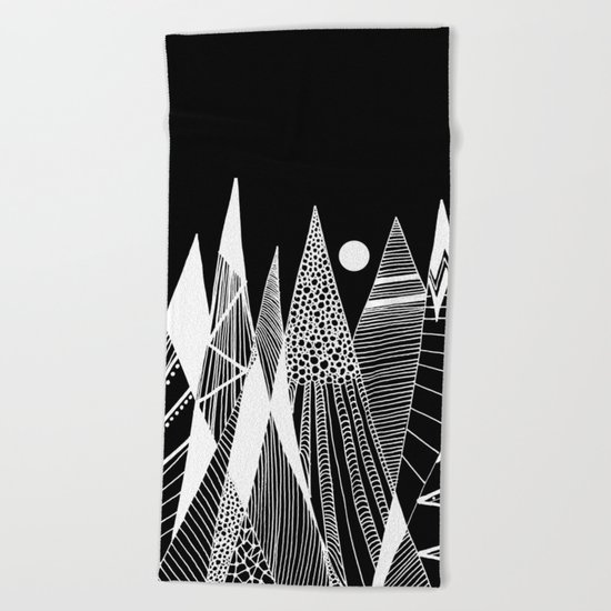 Patterns in the mountains Beach Towel