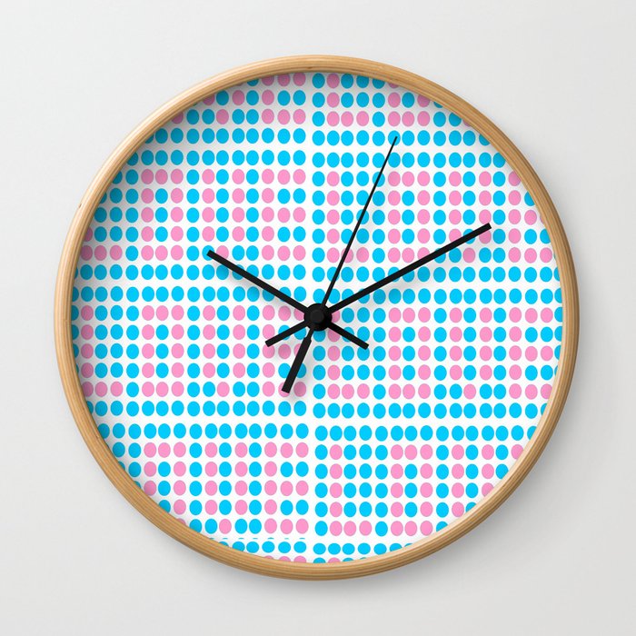 Love polka dot -polka dot, pattern,dot,polka,circle, disc,point,abstract,minimalism Wall Clock