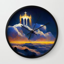 Ascending to the Gates of Heaven Wall Clock