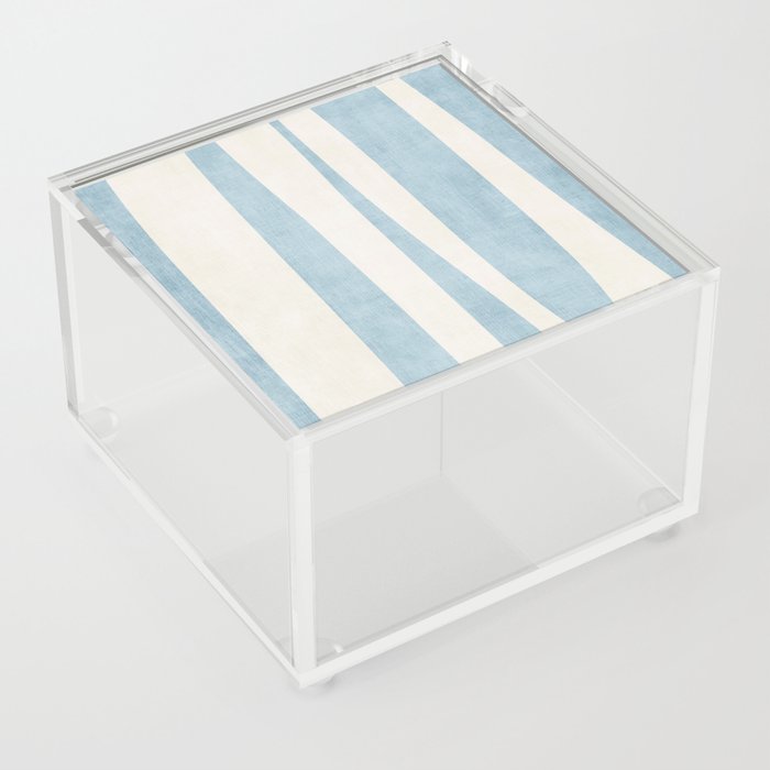 Minimalist Off-White Sky Blue Contemporary Design Acrylic Box