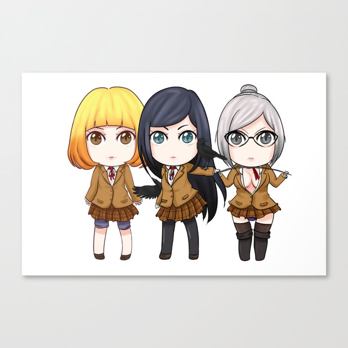 Get Wallpaper Prison School Girls Canvas Print By Nowii Society6 Desktop Wallpaper