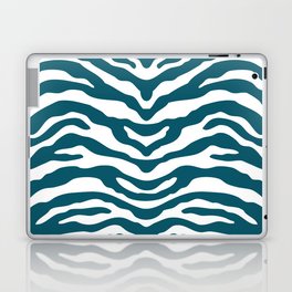 Zebra Wild Animal Print Teal Laptop Skin
