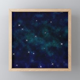 Stars under the Full Moon Framed Mini Art Print