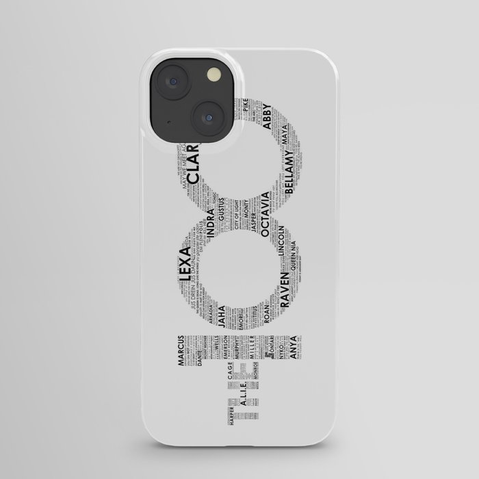 The 100 - Typography Art [black text] iPhone Case