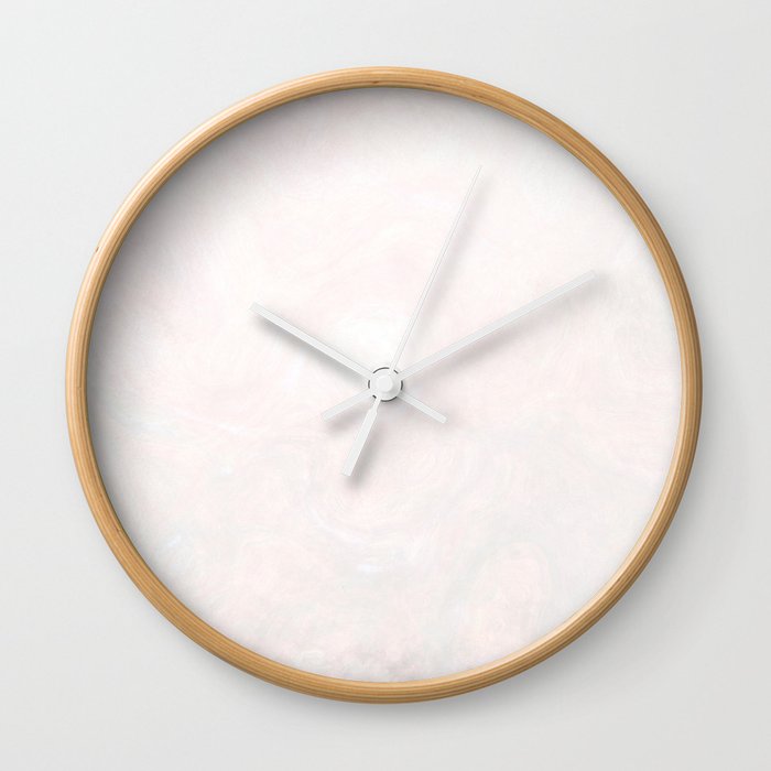 Soft beige white Wall Clock