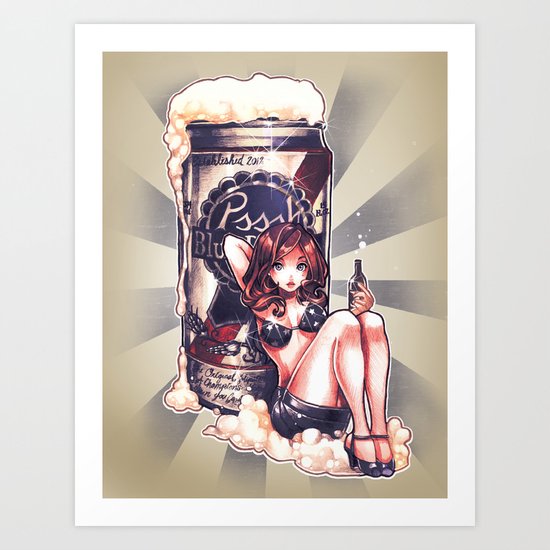 BLUE RIBBON PRINCESS Art Print