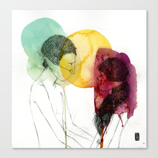 Love doesn't need words. Canvas Print
