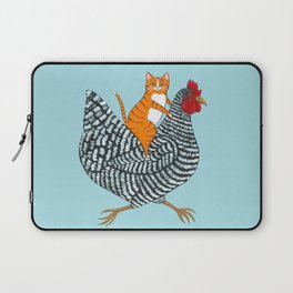 Ginger Cat Chicken Ride Laptop Sleeve