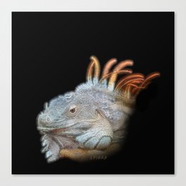 Spiked Electric Iguana Canvas Print