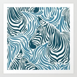 zebra pattern / love animal Art Print