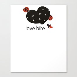 Love Bite Valentine's Day Card Canvas Print