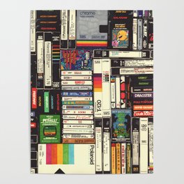 Cassettes, VHS & Video Games Poster