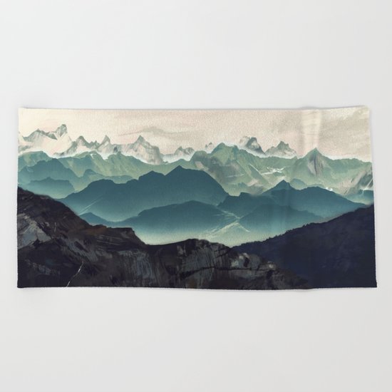 Shades of Mountain Beach Towel