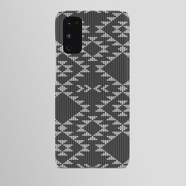 Southwestern textured navajo pattern in black & white Android Case