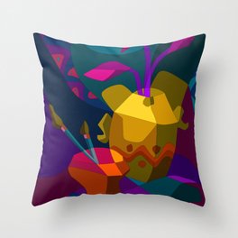 Art color Lotus flower Throw Pillow