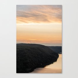Sunset Over The Susquehanna River Canvas Print