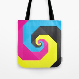 CMYK triangle spiral Tote Bag