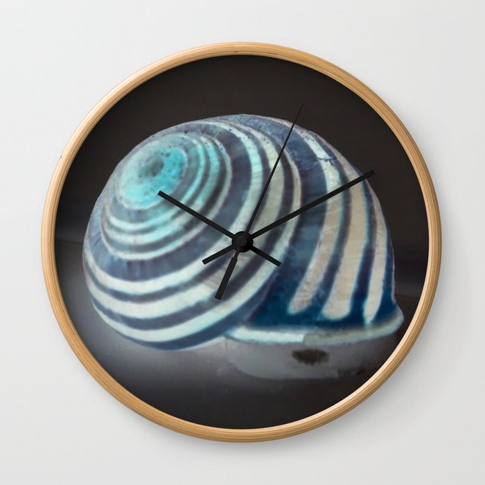 Glowing Blue Snail Wall Clock