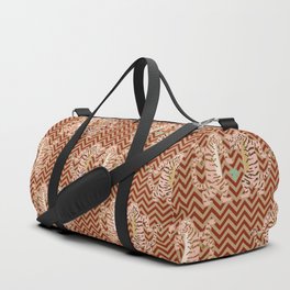 Dancing tiger on the move - sand, dried tomato  Duffle Bag