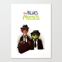 The Blues Muppets Canvas Print