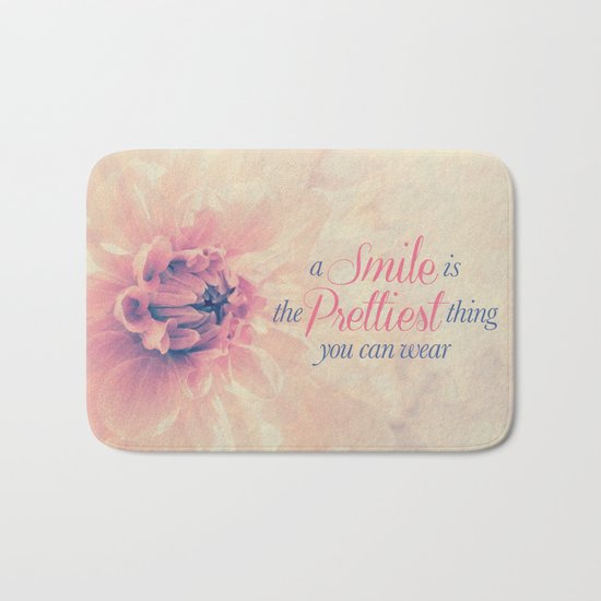 Spring Dahlia I - Her Smile Bath Mat