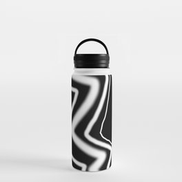Zig Zag Black and White Vector Water Bottle