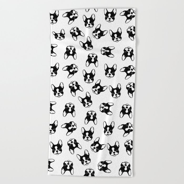 French Bulldog Pattern Beach Towel By Penntera Society6 French Bulldog Pattern Beach Towel