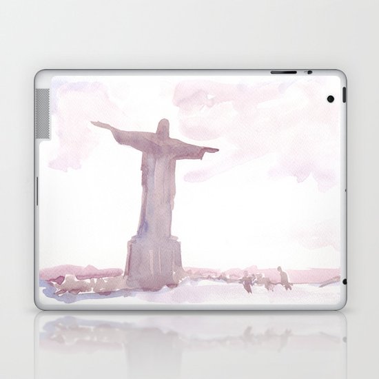 Watercolor landscape illustration_Rio Laptop & iPad Skin