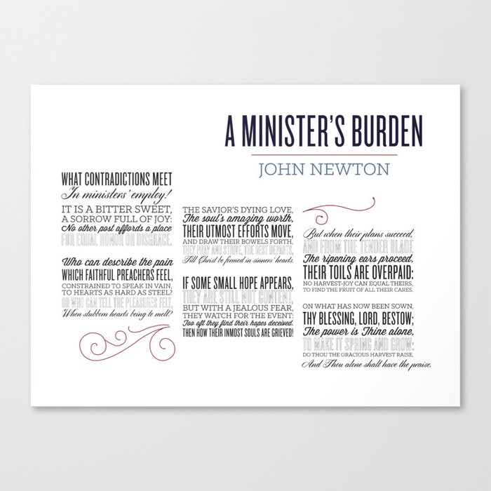 A Minister's Burden 2 Canvas Print