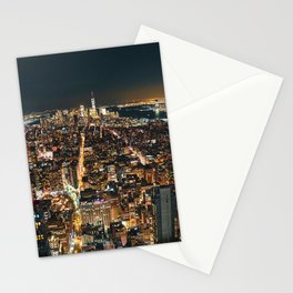 New York City Night Stationery Card