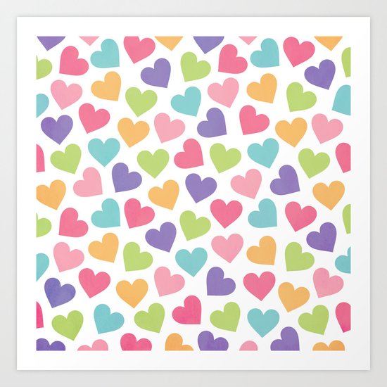 LOVE HEARTS Art Print